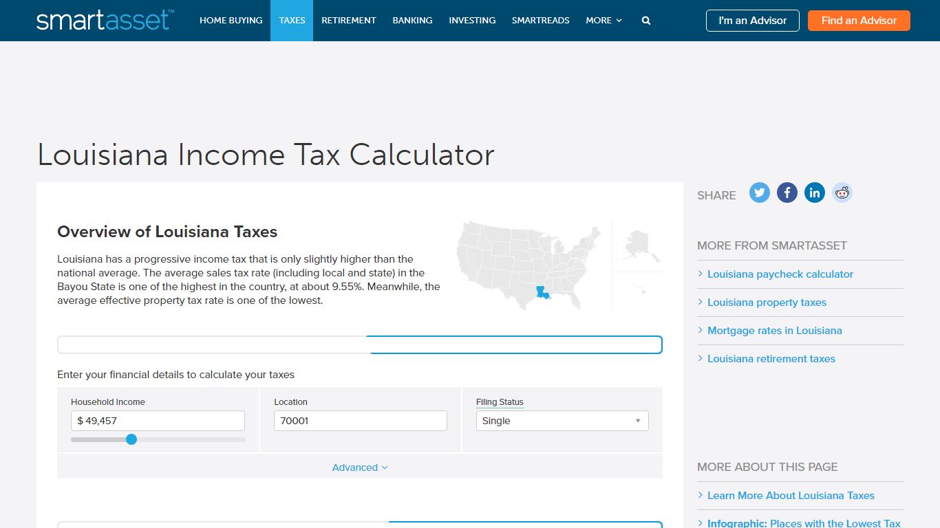Louisiana Income Tax Calculator - SmartAsset