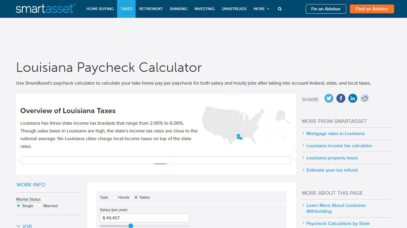 Louisiana Paycheck Calculator - SmartAsset